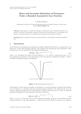 Bayes and Invariante Estimation of Parameters Under a Bounded Asymmetric Loss Function