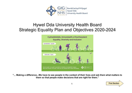 Hywel Dda University Health Board Strategic Equality Plan and Objectives 2020-2024