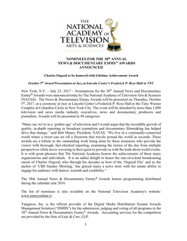 News and Documentary Emmy Awards