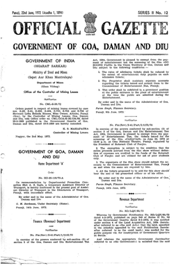 Official Gazette Government of