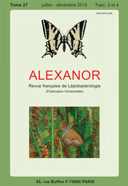 ALEXANOR Française De Lépidoptérologie