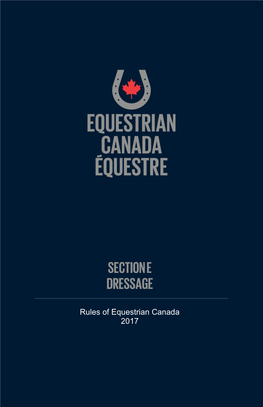 Section E – Dressage