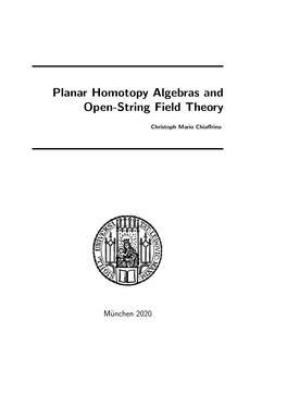 Planar Homotopy Algebras and Open-String Field Theory