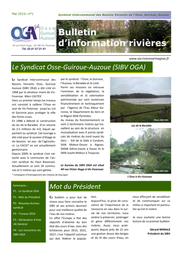 Bulletin D'information Rivières