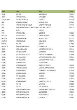 Población Nombre Domicilio Teléfono ADAMUZ ECCE-HOMO AV DE