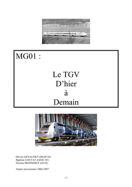 MG01 : Le TGV D'hier À Demain