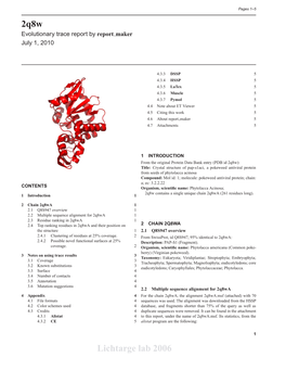 2Q8w Lichtarge Lab 2006