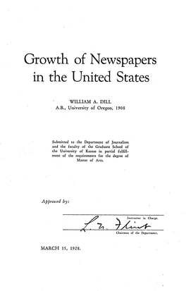 Growth of Newspapers in the United States