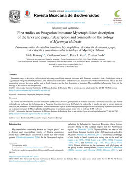 First Studies on Patagonian Immature Mycetophilidae: Description