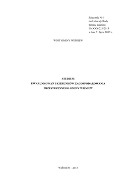 Załącznik Nr 1 Do Uchwały Rady Gminy Wiśniew Nr XXX/221/2013 Z