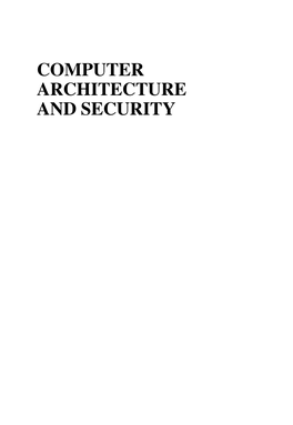 COMPUTER ARCHITECTURE and SECURITY Information Security Series