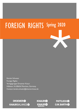 FOREIGN RIGHTS Spring 2020