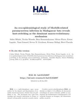 An Eco-Epidemiological Study of Morbilli-Related Paramyxovirus