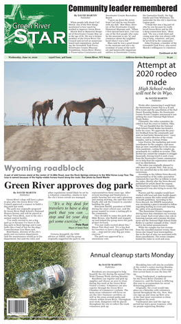 Green River Approves Dog Park Rodeo