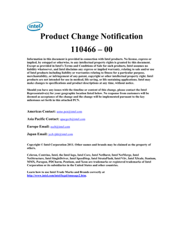 Product Change Notification 110466 – 00