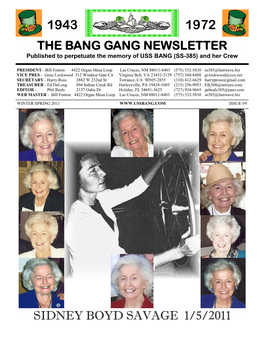 The Bang Gang Newsletter Sidney Boyd