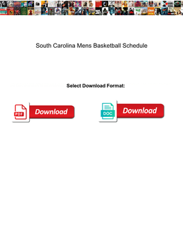 South Carolina Mens Basketball Schedule