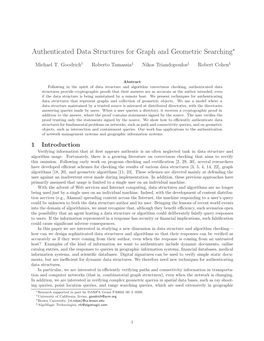 Authenticated Data Structures for Graph and Geometric Searching∗