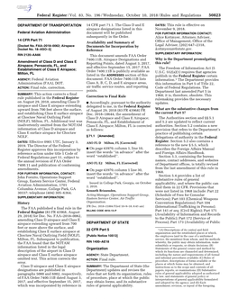 Federal Register/Vol. 83, No. 196/Wednesday, October 10, 2018