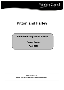 Pitton and Farley Parish Survey Report