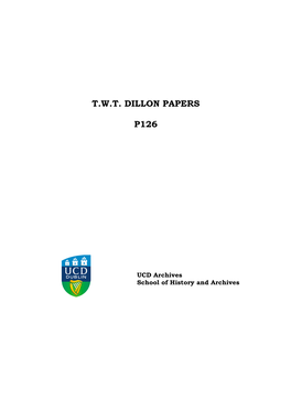 T.W.T. Dillon Papers P126