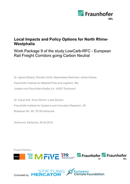 Local Impacts and Policy Options for North Rhine-Westphalia