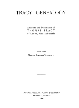 Tracy Genealogy