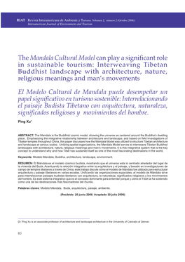 The Mandala Cultural Model Can Play a Significant Role in Sustainable
