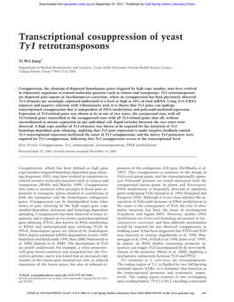 Transcriptional Cosuppression of Yeast Ty1 Retrotransposons