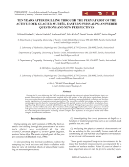 Ten Years After Drilling Through the Permafrost of the Active Rock Glacier Murtél, Eastern Swiss Alps: Answered Questions and New Perspectives