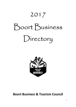 2017 Boort Business Directory
