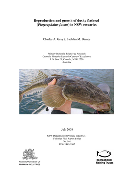 Reproduction and Growth of Dusky Flathead in NSW Estuaries