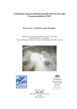 Eradicating and Preventing the Spread of the Invasive Alga Caulerpa Taxifolia in NSW