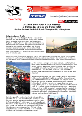 2012 Moleracing Final Event Report