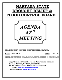 Haryana State Drought Relief & Flood Control Board
