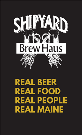 Real Beer Real Food Real People Real Maine