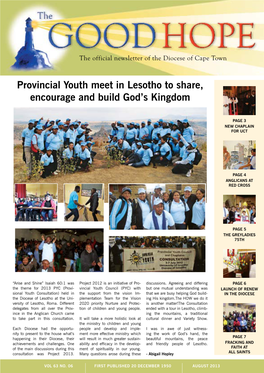 Provincial Youth Meet in Lesotho to Share, Encourage and Build God's