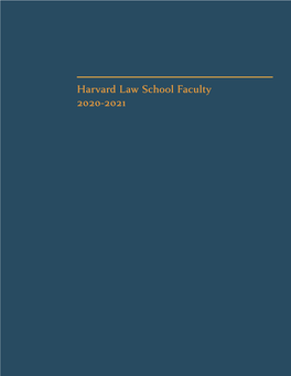 Harvard Law School Faculty 20–​21