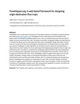 Flowmapper.Org: a Web‐Based Framework for Designing Origin‐Destination Flow Maps