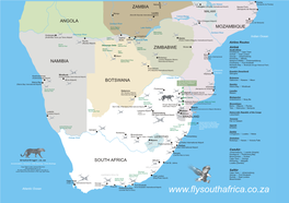 Southern Africa Flight Routes and Airports