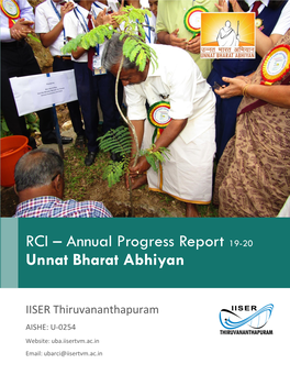 RCI – Annual Progress Report 19-20 Unnat Bharat Abhiyan