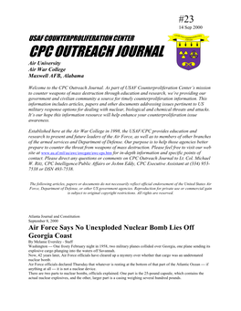 CPC OUTREACH JOURNAL Air University Air War College Maxwell AFB, Alabama