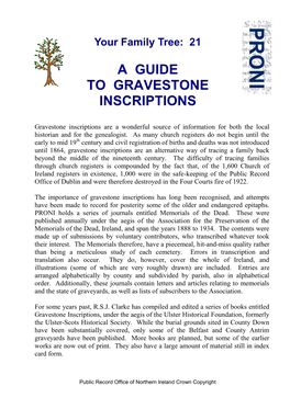 Your Family Tree Series Information Leaflet 21