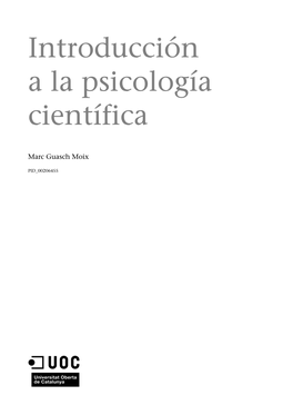 Introducción a La Psicologia, Septiembre 2013