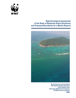 Rapid Ecological Assessment of the Reefs of Barbareta Island (Honduras) and Proposed Boundaries for a Marine Reserve