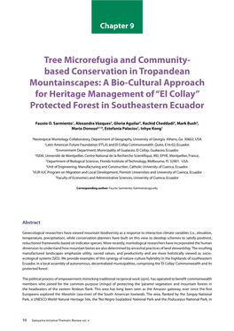 Tree Microrefugia and Community- Based Conservation in Tropandean