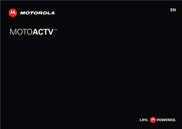 MOTOACTV User Manual