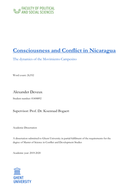 Consciousness and Conflict in Nicaragua
