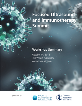 Focused Ultrasound and Immunotherapy Summit