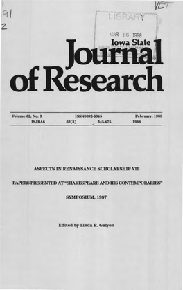 Iowa State Journal of Research 62.3